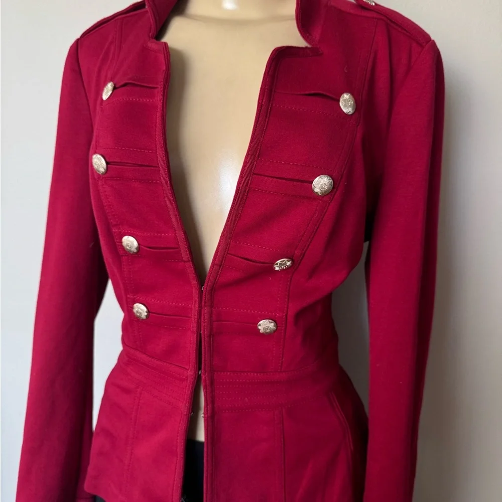 White House black market red military blazer - Picture 6 of 10